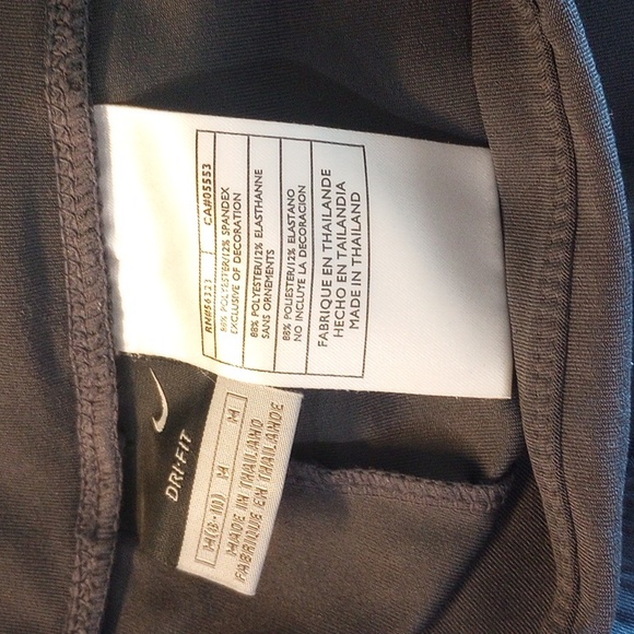 Nike Dri-FIT athletic pull on crop pants dark gray size medium - Picture 6 of 6
